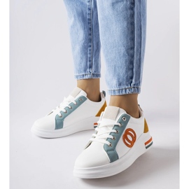 Inna Passaic fehér tornacipő színes betétekkel 1