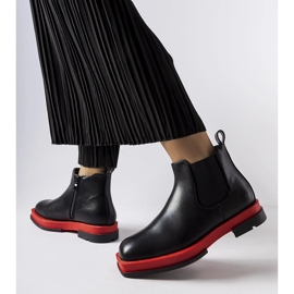 Inna Tarquinia fekete alacsony lapos csizma 1