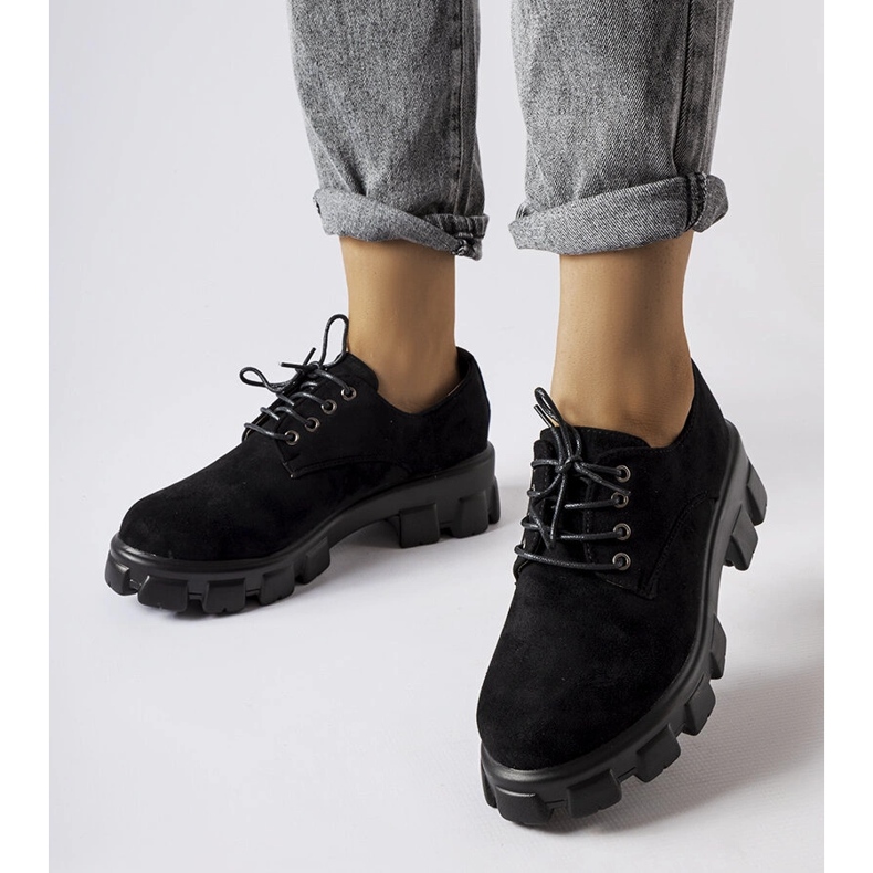 A márka fekete lapos cipői Cloutier 1