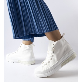 Inna A Quiet fehér magasszárú tornacipői 1