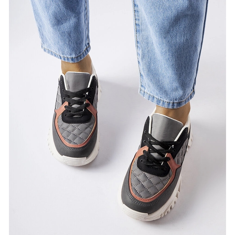 Inna Szürke tornacipő színes betétekkel az Esquibeltől 2