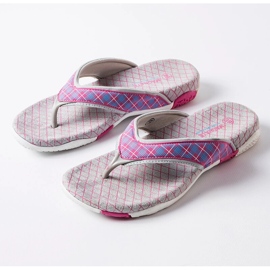 Szürke és rózsaszín textil flip-flop a Luigia-tól 1