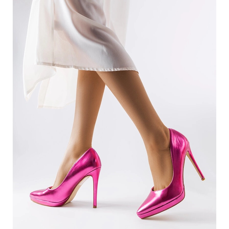 Kristin rózsaszín tükörsarkúja 1