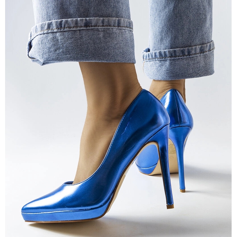 Kristin kék tükörsarkú 1