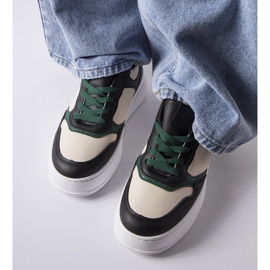 Fekete-zöld tornacipők a Baron platformon 1