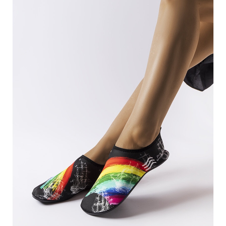 ProWater Fekete, színes mintás Krejz vízicipő 1