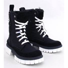 Vászon bokacsizma Vaugh Black protektorral fekete 1