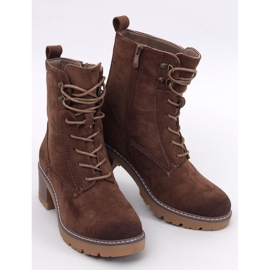 Reed Green kényelmes, magas sarkú bokacsizma barna 1