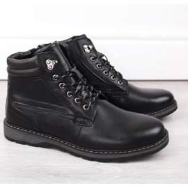 Bőr férfi szigetelt bokacsizma, fekete, T.Sokolski Z23-111 1