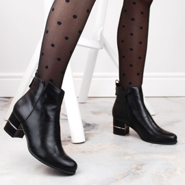 Black Warm Chelsea csizma M. Daszyński posztján fekete 1