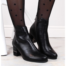 Black Warm Chelsea csizma M. Daszyński posztján fekete 2