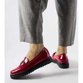 Inna Vinceza piros patentos mokaszinjai 1