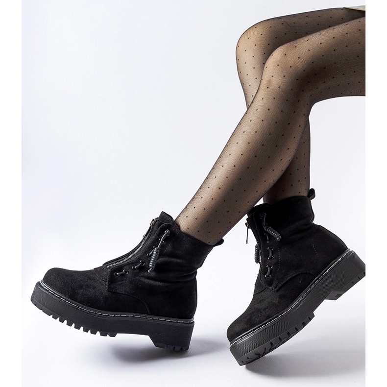 Fekete Doganella bokacsizma cipzárral 1