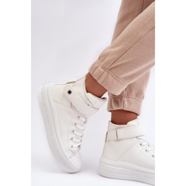 Női szigetelt tornacipő a Big Star platformon, fehér MM274006 1