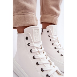 Női szigetelt cipzáras tornacipő, fehér Big Star MM274021 1