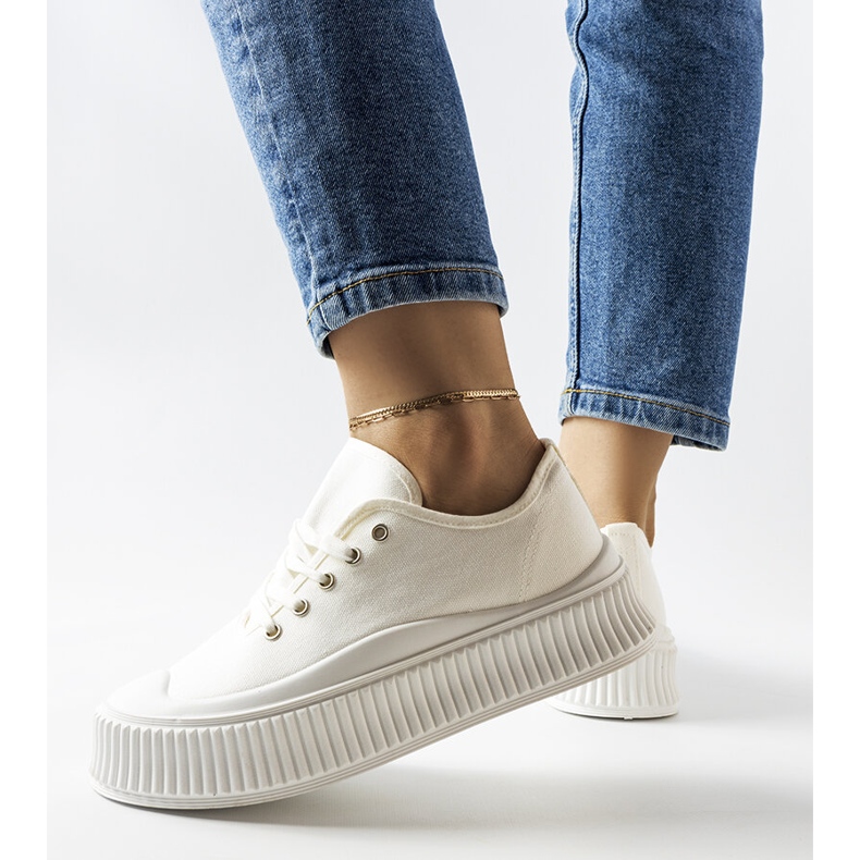 Wallace fehér tornacipő vastag talppal 1