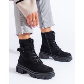 Fekete női táskák vastag Shelovet talpon 1