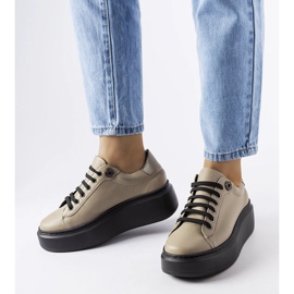 Bézs brogues LS5379 Taupe 1