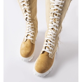 Bézs szövet hőszigetelt Palmer csizma 1