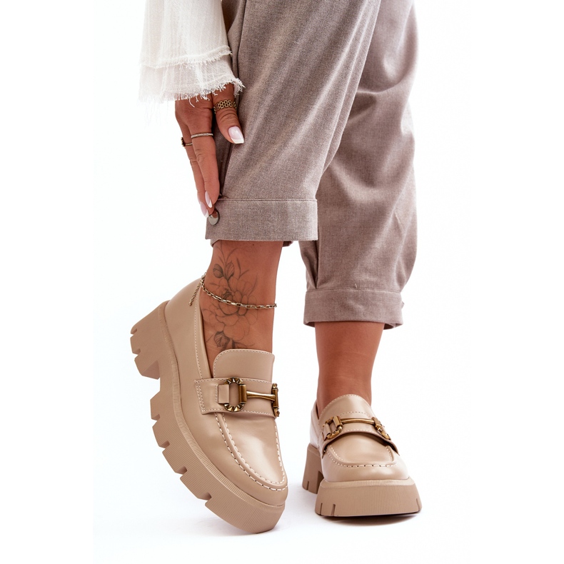 Női naplopók Beige Peuria díszítéssel bézs 2