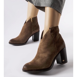 Karino barna velúr hőszigetelt csizma 1