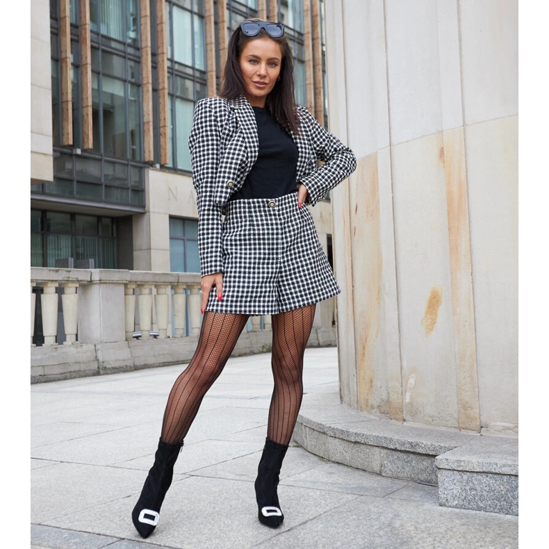 Fekete bokacsizma Agatino cirkóniákkal díszítve 1