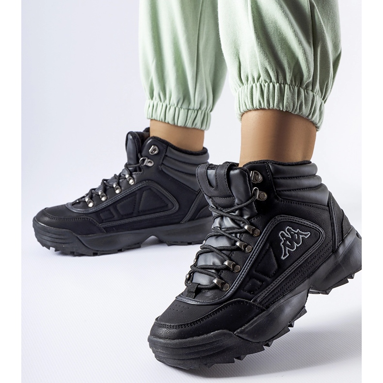 Fekete magas meleg Kappa 242968 Shivoo cipő 1