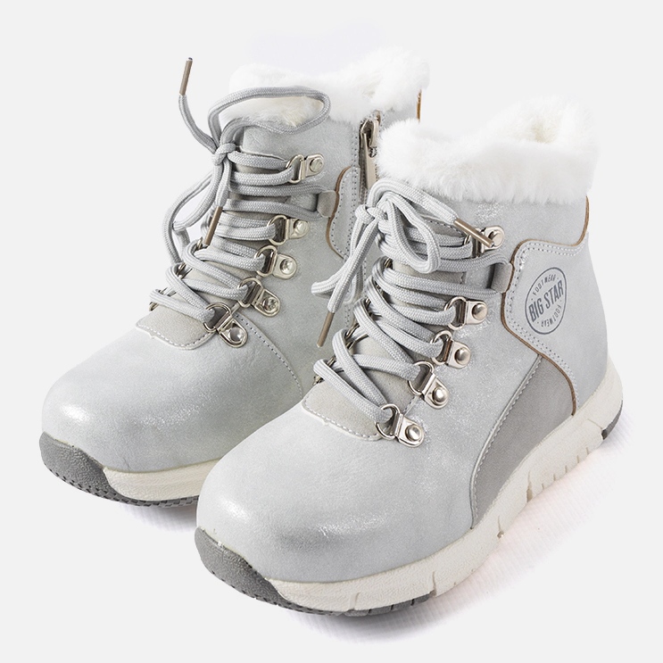 Szürke meleg gyerekcipő Big Star KK374178 ezüst 1