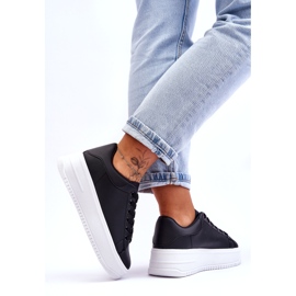 Női klasszikus sportcipő fekete-fehér 2