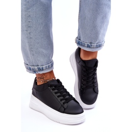 Női klasszikus sportcipő fekete-fehér 1