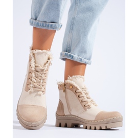 S. BARSKI Beżowe Traperki S.BARSKI bézs 1