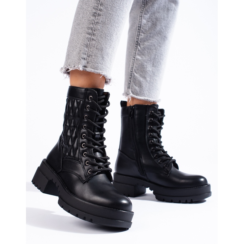 Női táskák fodros felsőrésszel fekete 1