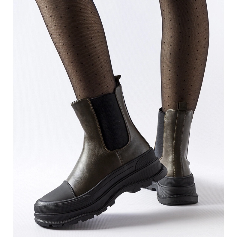 Ermanno zöld cipő sporttalppal 2