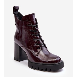 S.Barski Szabadalmaztatott bokacsizma, szigetelt bordó D&amp;A MR870-54 piros 1