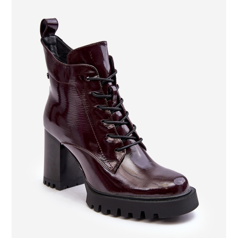 S.Barski Szabadalmaztatott bokacsizma, szigetelt bordó D&amp;A MR870-54 piros 1