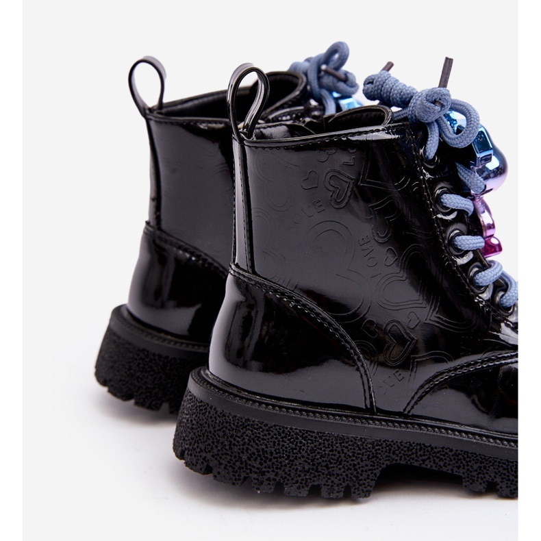 Miss Gyerek szabadalmaztatott szigetelt csizma díszítéssel, fekete Bunnyjoy 1