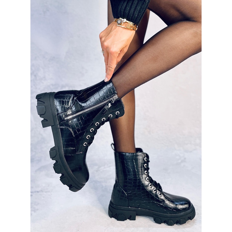 Will Black fűzős csizma fekete 2