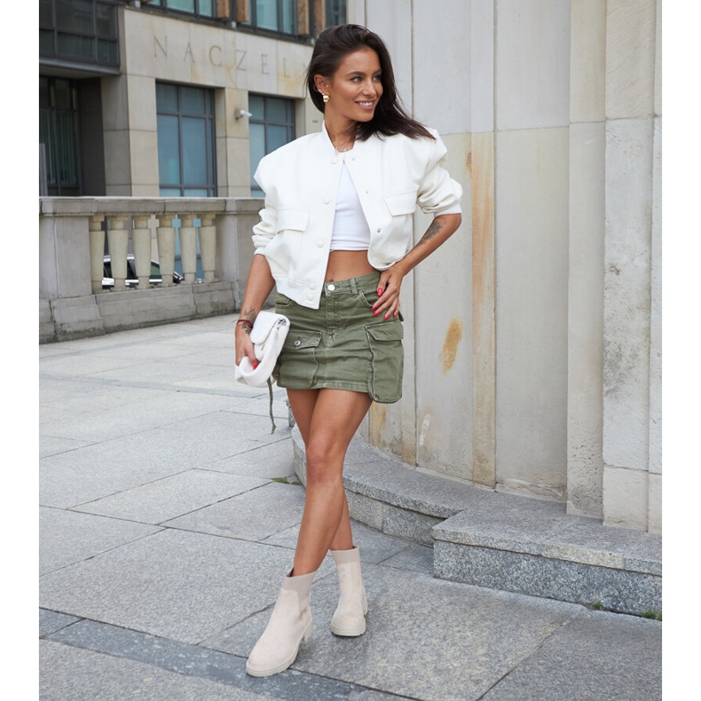 Inna Bézs színű felbújós bokacsizma az Adalricotól 1