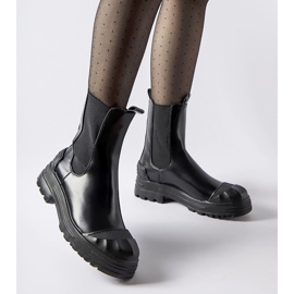 Fekete szigetelt masszív albán bokacsizma 1