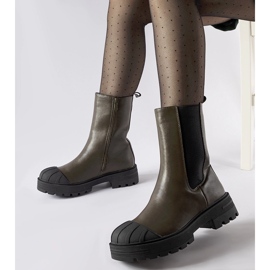 Inna Sötétzöld szigetelt Porcigatone csizma 1