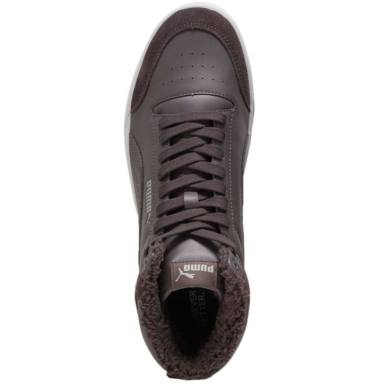 Puma Shuffle Mid Fur lapos cipő 387609 03 barna 1
