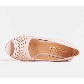 Marco Shoes Bézs színű szivattyúk perforált előlappal 2