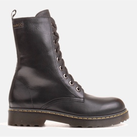 Marco Shoes Magas bokacsizma, áttetsző talpra kötött csizma fekete 1