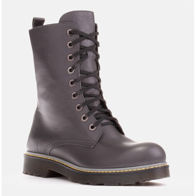 Marco Shoes Magas bokacsizma, áttetsző talpra kötött csizma szürke 2