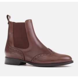 Marco Shoes Beatle felbújós Chelsea csizma barna 1