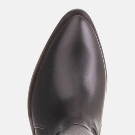 Marco Shoes Iolanda cowboy csizma dekoratív varrással fekete 6