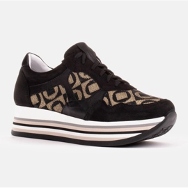 Marco Shoes Cipők vastag természetes velúr talppal 2228P-1285-041-001-1 fekete 1