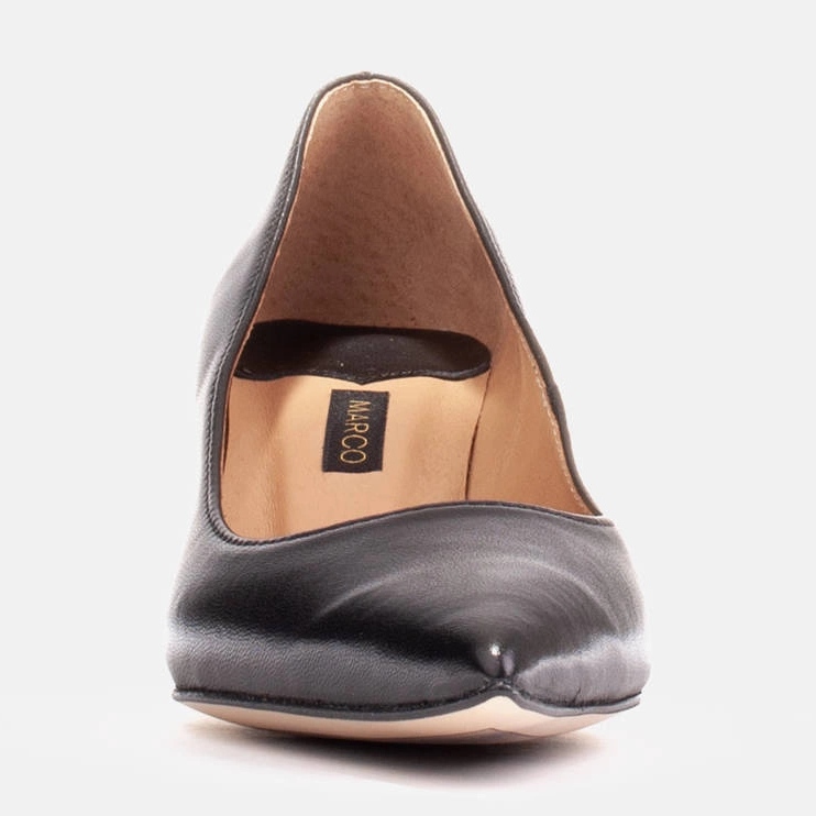 Marco Shoes Elegáns tűsarkú alsósarkú fekete 1