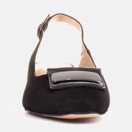 Marco Shoes Alacsony sarkú szandál lapos díszítéssel fekete 1