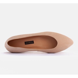 Marco Shoes Puha velúr balettlapok bézs 2